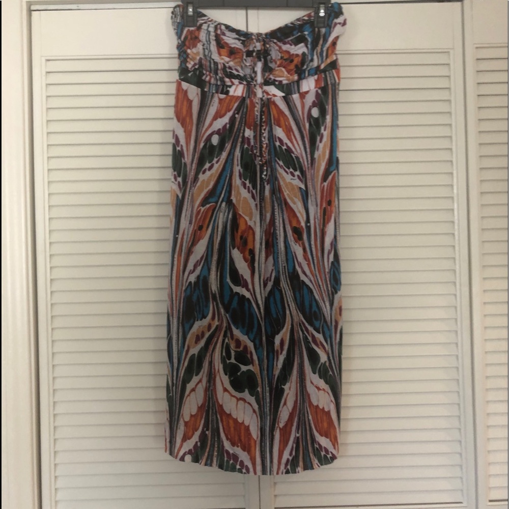 Teabags strapless dress size L keyhole neck